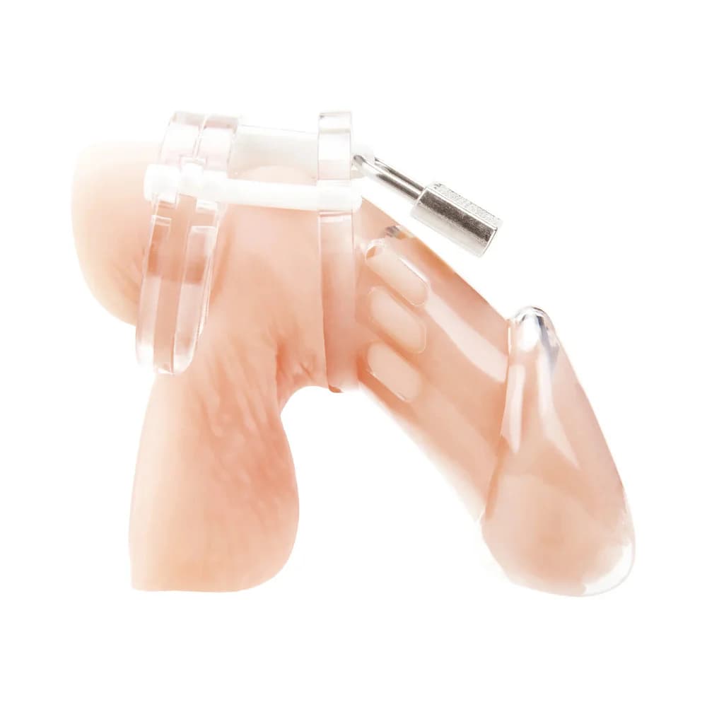 Blue Line Acrylic See-Thru Chastity Cock Cage Clear thumbnail