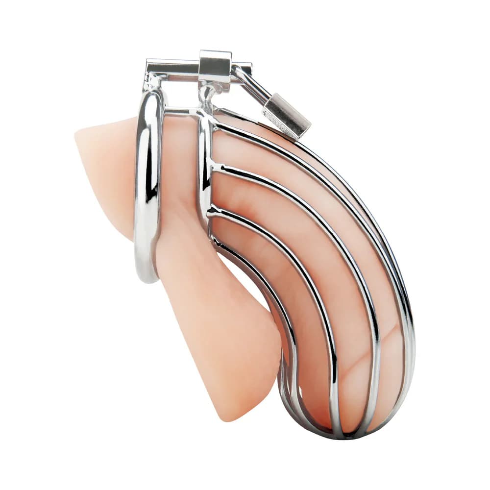 Blue Line Prisoner Cock Cage Silver thumbnail