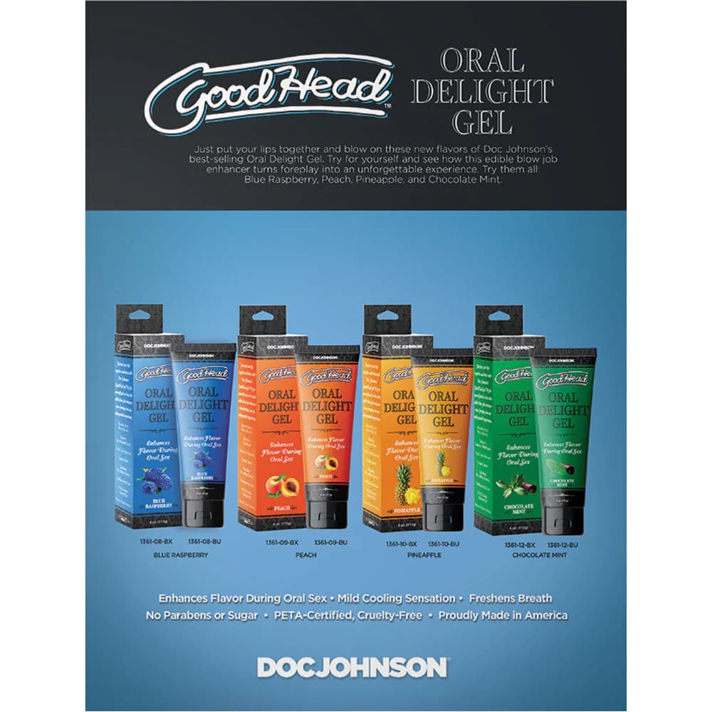 GoodHead Oral Delight Gel Peach 4 oz. Bulk thumbnail