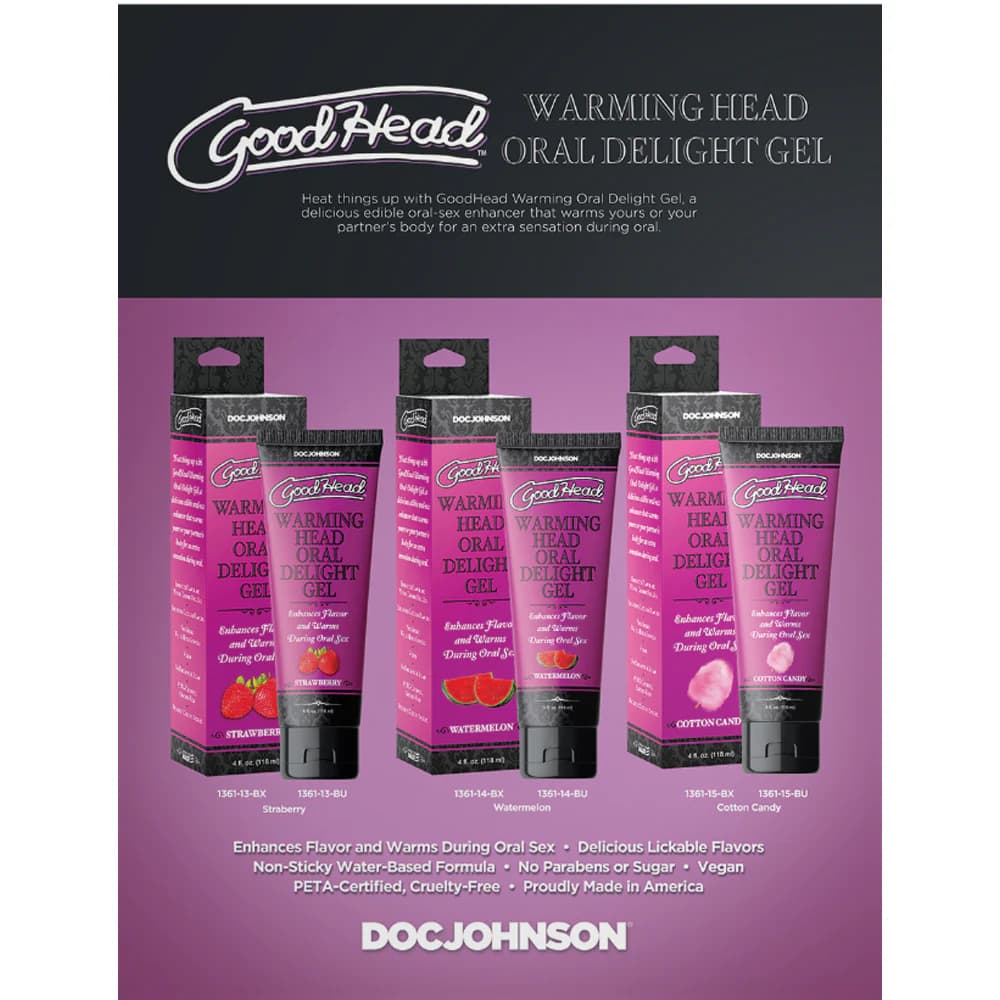 GoodHead Warming Head Oral Delight Gel Strawberry 4 oz. Bulk thumbnail