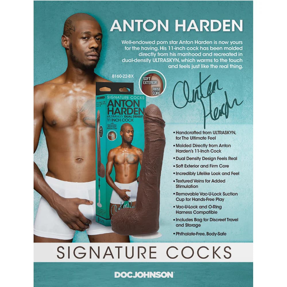 Signature Cocks Anton Harden 11 in. ULTRASKYN Cock with Removable Vac-U-Lock Suction Cup thumbnail 7