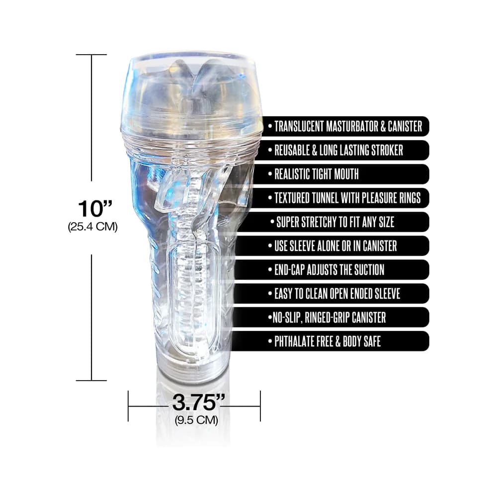 Happy Endings MSTR B8 In The Clear Mouth Stroker Lip Service Canister thumbnail