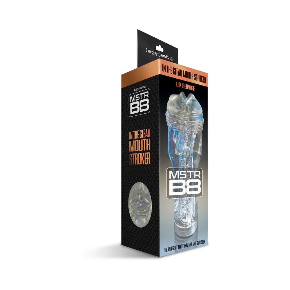 Happy Endings MSTR B8 In The Clear Mouth Stroker Lip Service Canister thumbnail 5