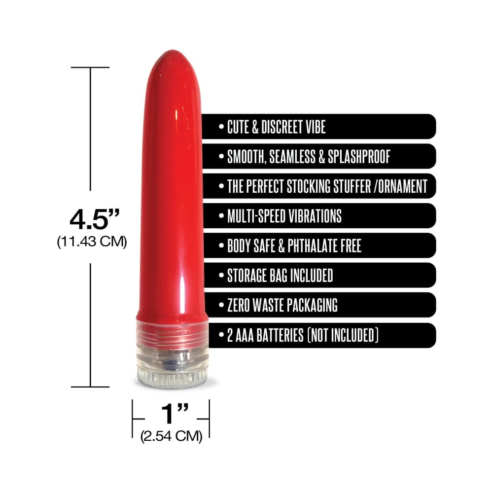 Naughty List Gift Socks And A Sex Toy 4 in. Multi-Speed Vibe With Storage Bag thumbnail