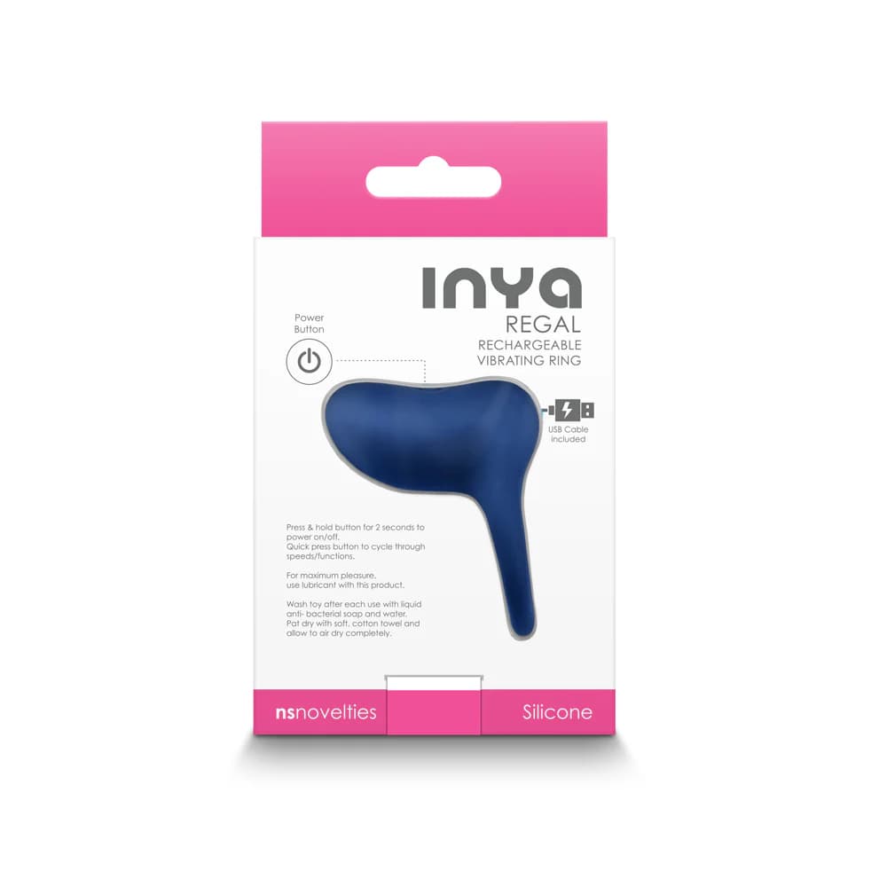INYA Regal Rechargeable Vibrating Ring Blue thumbnail