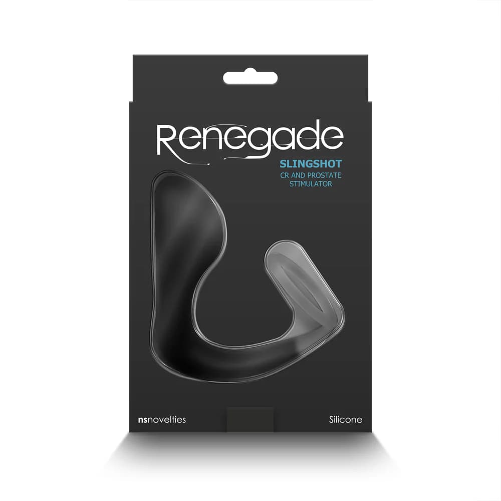 Renegade Slingshot Cock Ring & Prostate Stimulator Black thumbnail