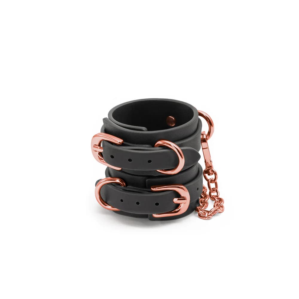 Bondage Couture Wrist Cuffs Black thumbnail