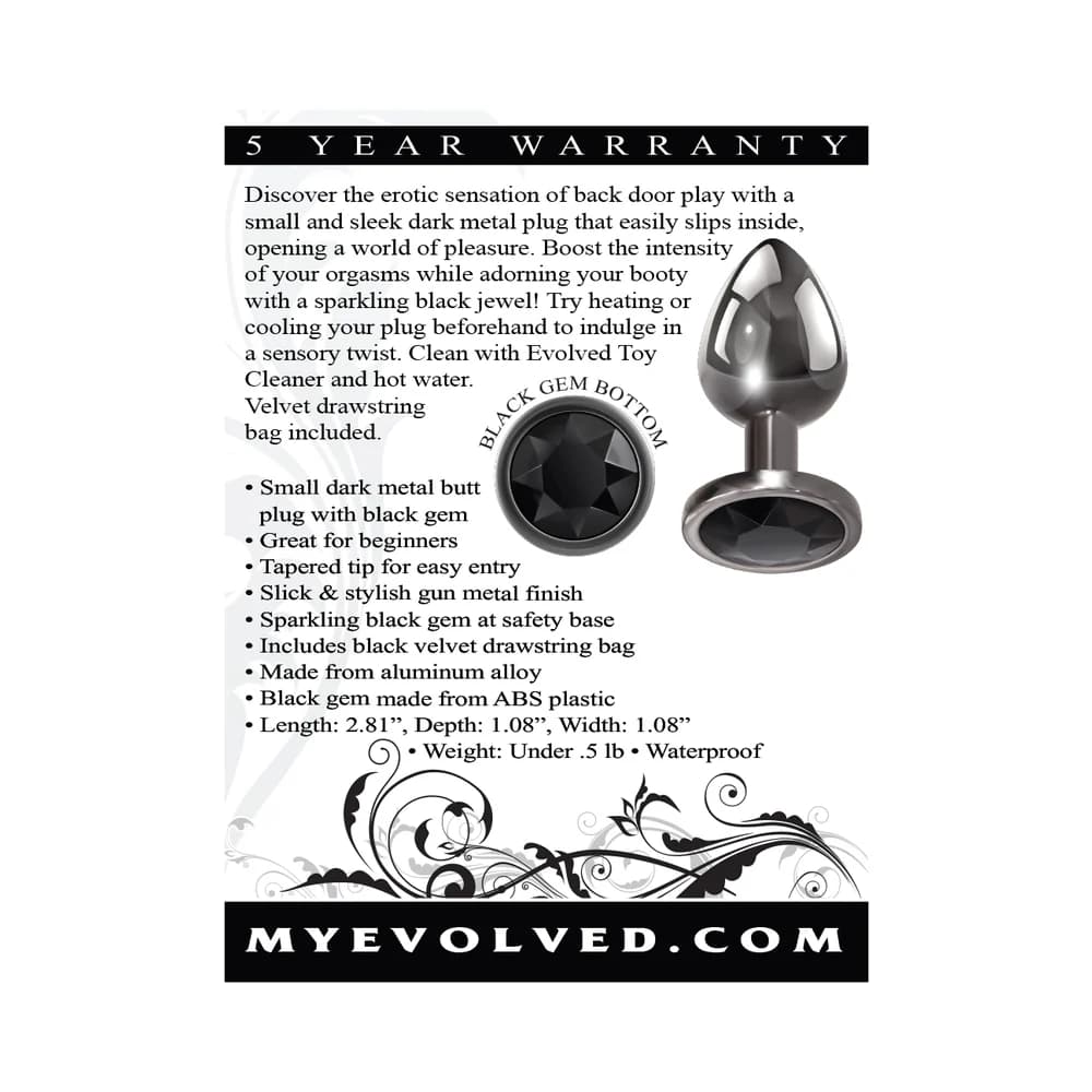 Evolved Black Gem Anal Plug Small thumbnail 8