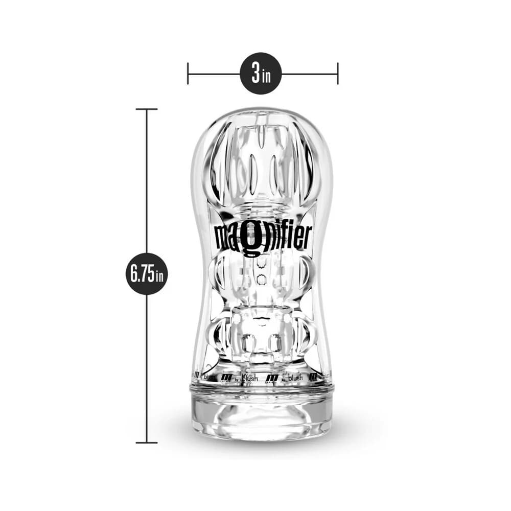 M for Men Soft + Wet Magnifier Self-Lubricating See-Through Stroker Clear thumbnail 6