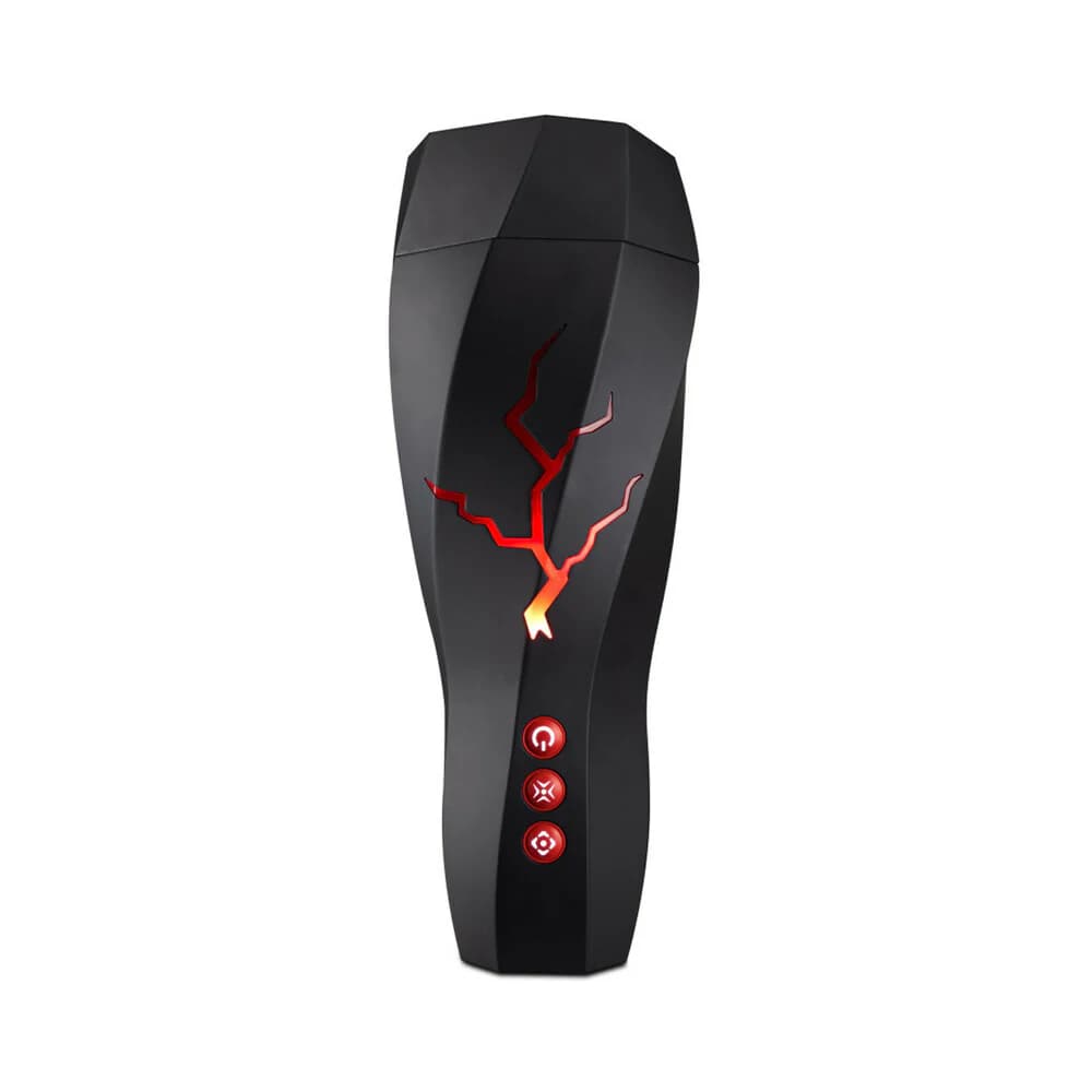 M for Men Storm Rechargeable Vibrating Suction Masturbator Black thumbnail