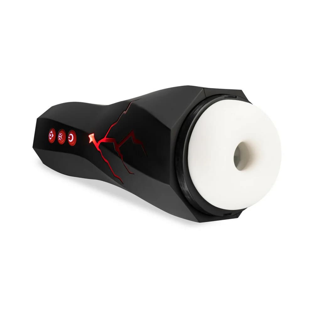 M for Men Storm Rechargeable Vibrating Suction Masturbator Black thumbnail