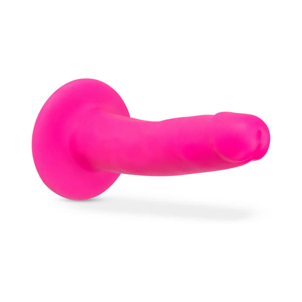 Neo Elite 6 in. Silicone Dual Density Dildo Neon Pink thumbnail
