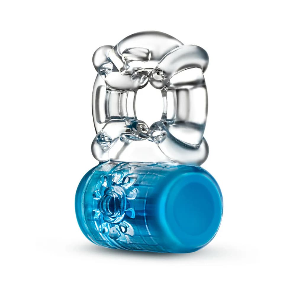 Play with Me Pleaser Rechargeable Vibrating C-Ring Blue thumbnail