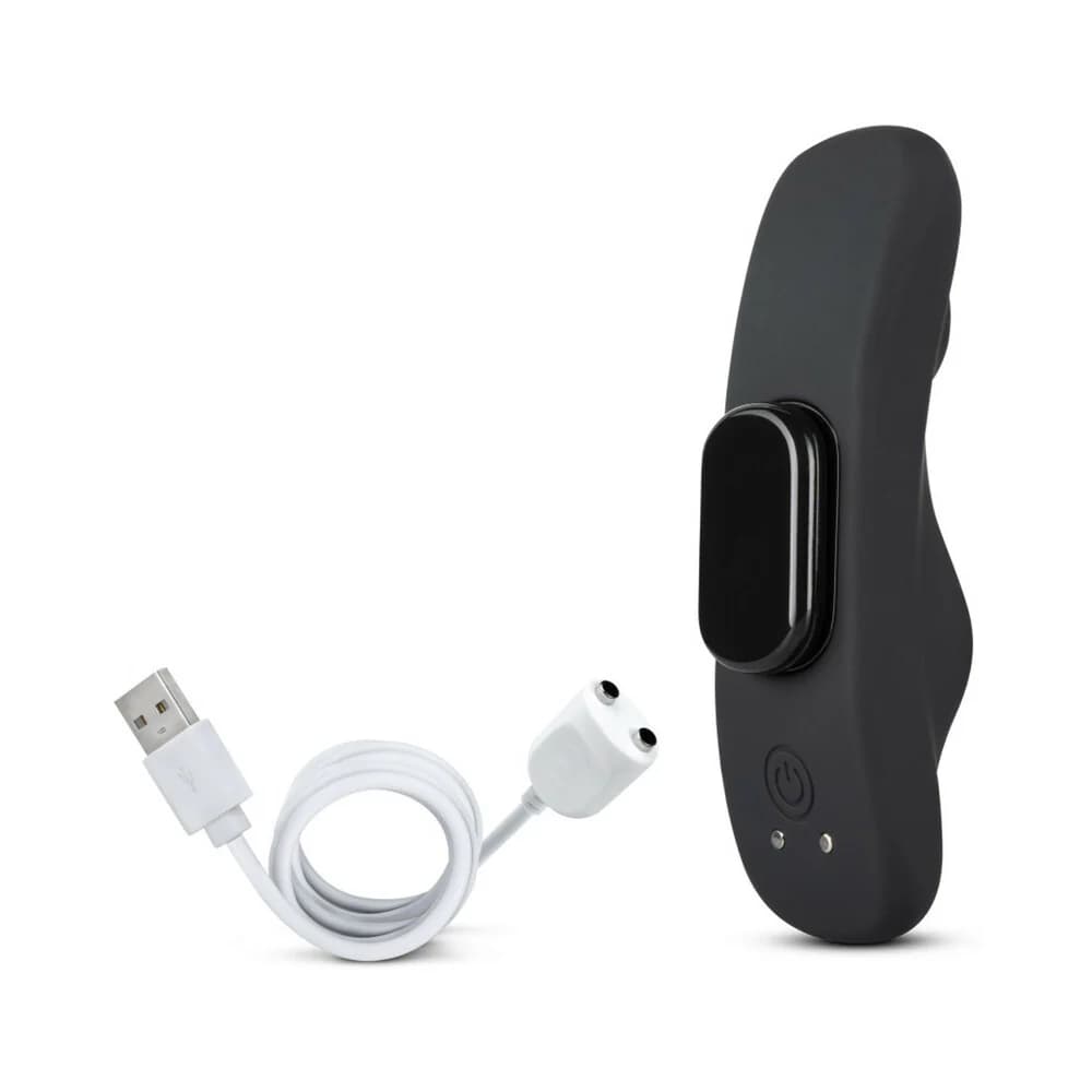 Temptasia Panty Vibe Rechargeable Remote-Controlled Silicone Wearable Vibrator Black thumbnail 5