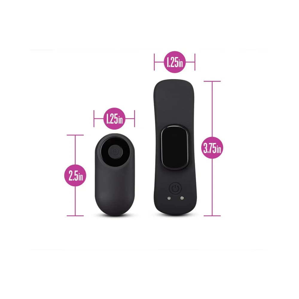 Temptasia Panty Vibe Rechargeable Remote-Controlled Silicone Wearable Vibrator Black thumbnail 6