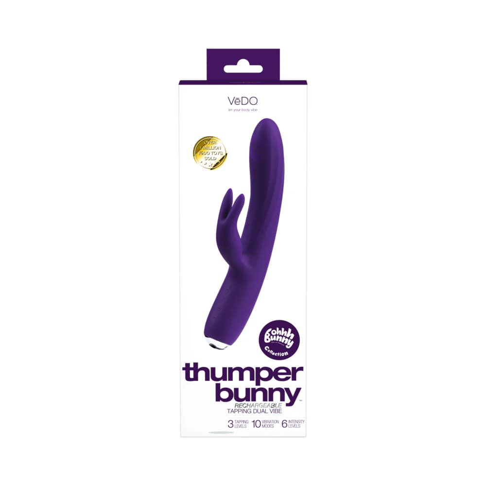 Vedo Thumper Bunny Rechargeable Dual Vibe Deep Purple thumbnail