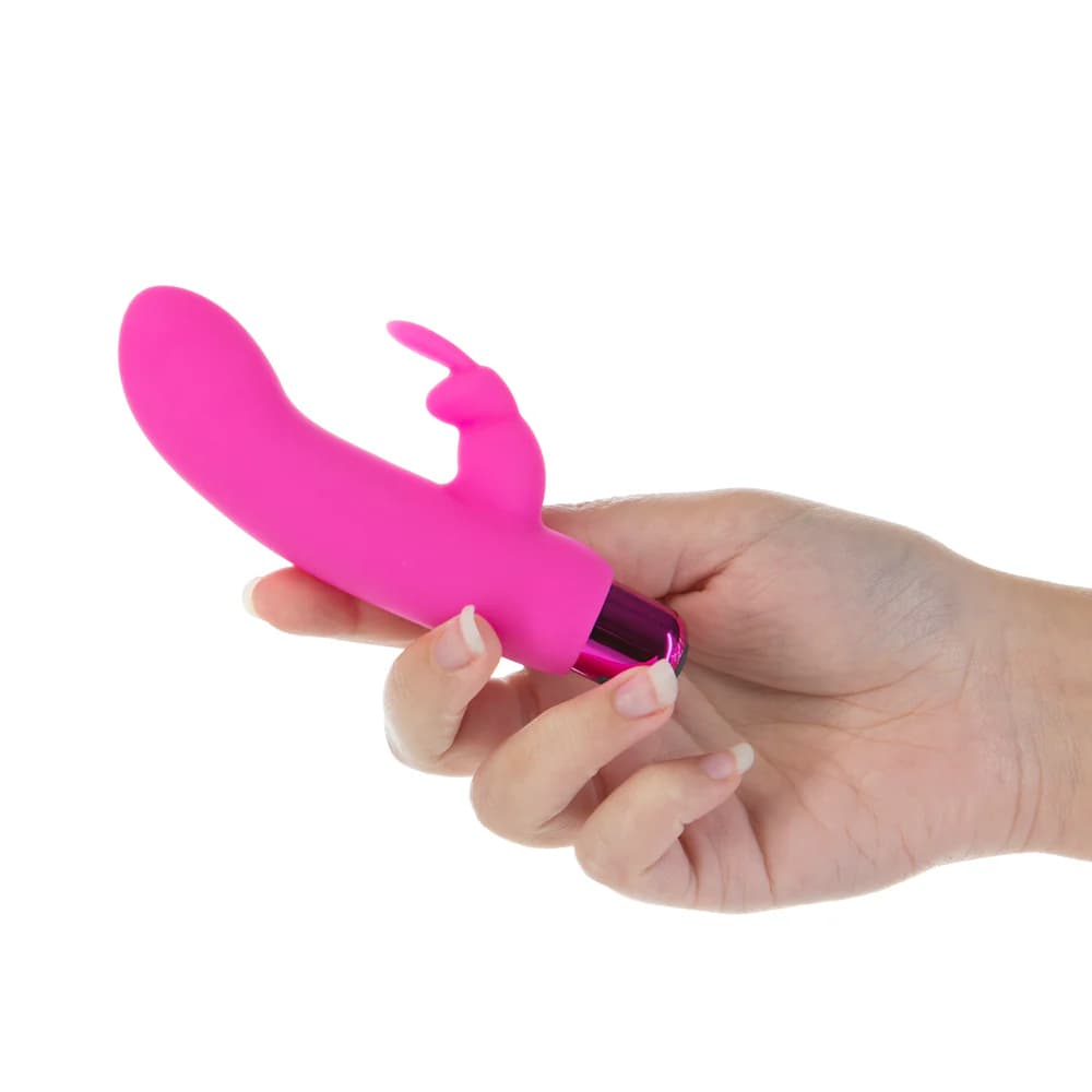Powerbullet Alice's Bunny Rechargeable Bullet Vibrator with Silicone Rabbit Sleeve Pink thumbnail 6