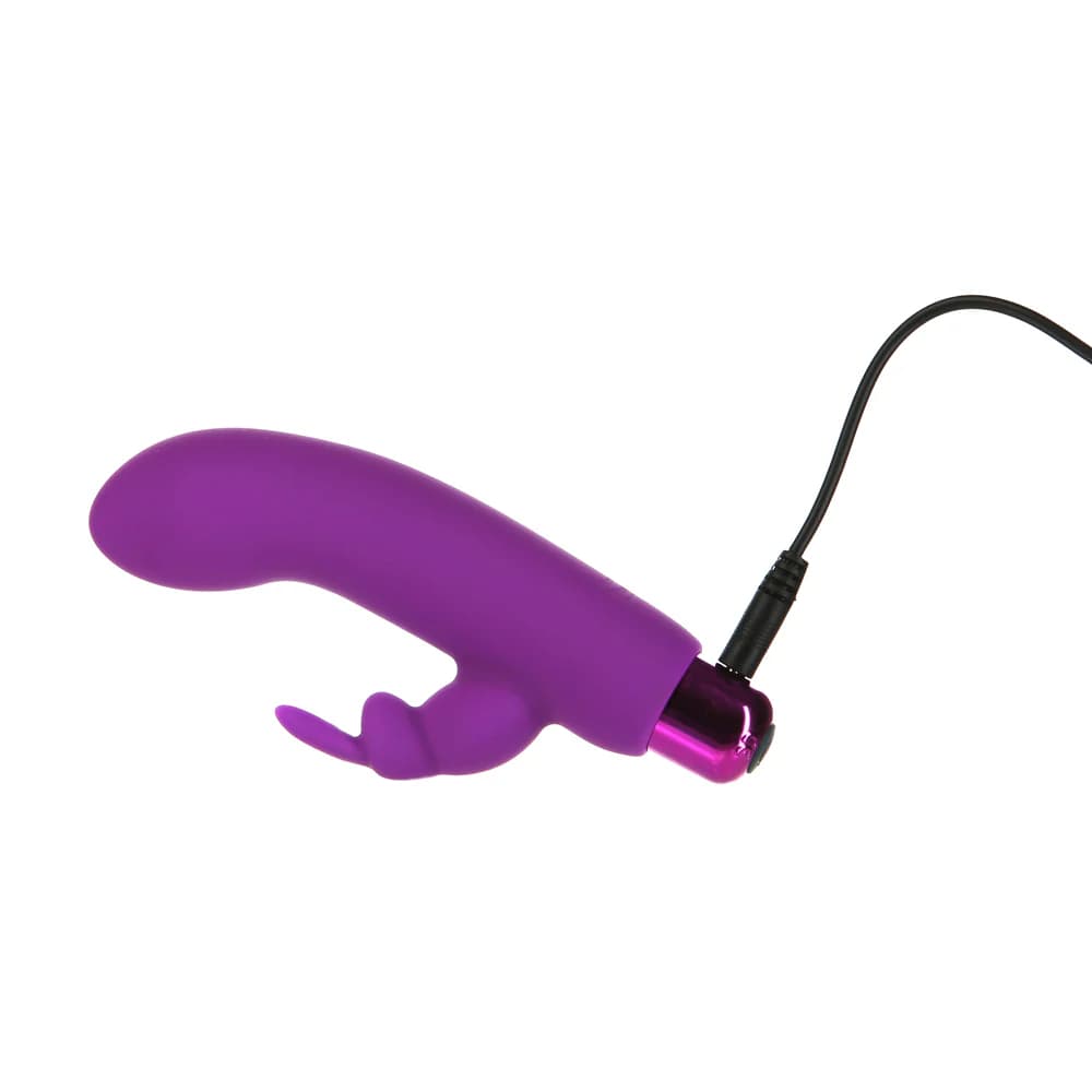 Powerbullet Alice's Bunny Rechargeable Bullet Vibrator with Silicone Rabbit Sleeve Purple thumbnail