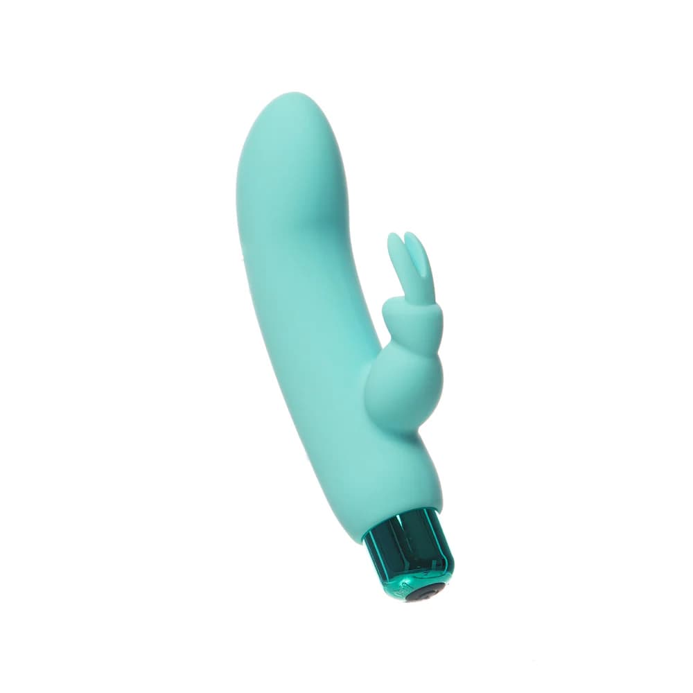 Powerbullet Alice's Bunny Rechargeable Bullet Vibrator with Silicone Rabbit Sleeve Teal thumbnail