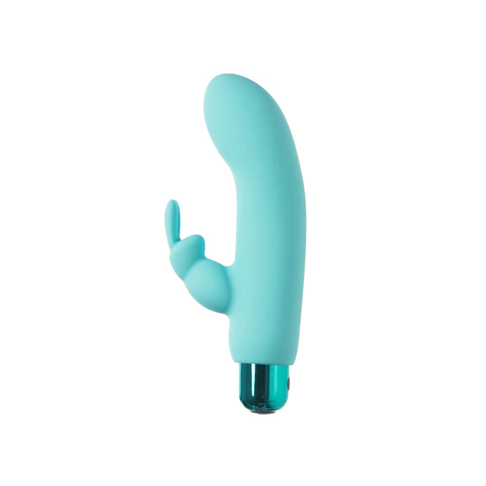 Powerbullet Alice's Bunny Rechargeable Bullet Vibrator with Silicone Rabbit Sleeve Teal thumbnail