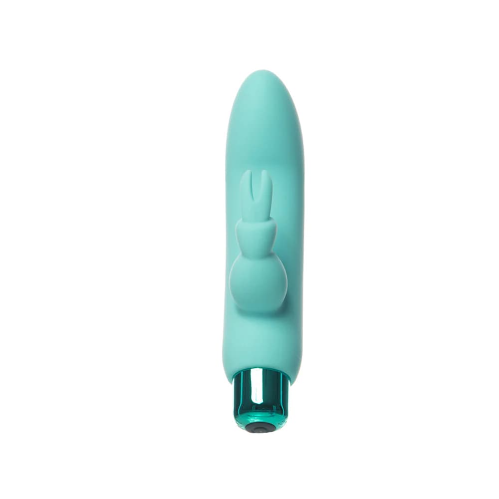Powerbullet Alice's Bunny Rechargeable Bullet Vibrator with Silicone Rabbit Sleeve Teal thumbnail