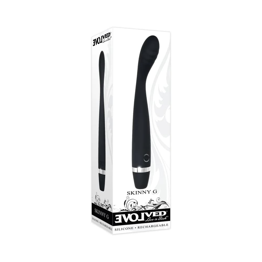 Evolved Skinny G Rechargeable Silicone Slimline G-Spot Vibrator Black
