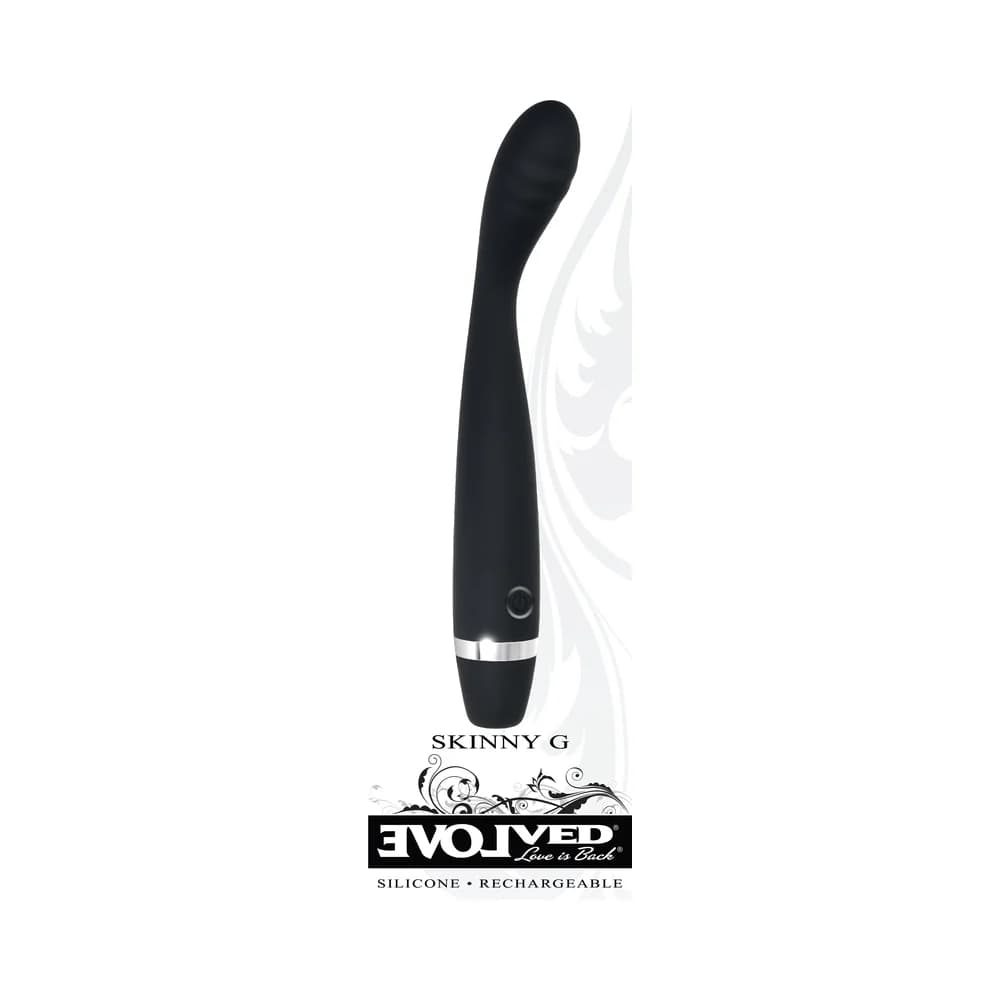 Evolved Skinny G Rechargeable Silicone Slimline G-Spot Vibrator Black thumbnail 9