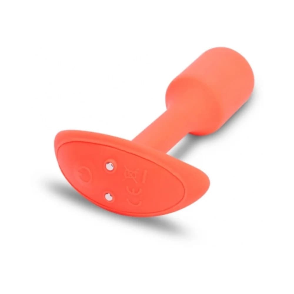 b-Vibe Vibrating Snug Plug 1 Rechargeable Weighted Silicone Anal Plug Orange thumbnail 6