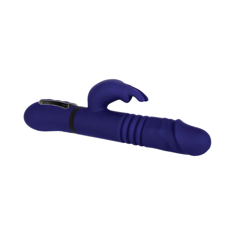 Gender X All In One Rechargeable Thrusting Rotating Silicone Rabbit Vibrator Purple thumbnail