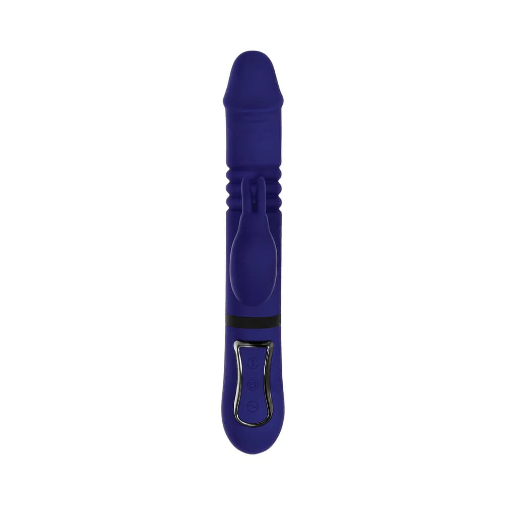 Gender X All In One Rechargeable Thrusting Rotating Silicone Rabbit Vibrator Purple thumbnail