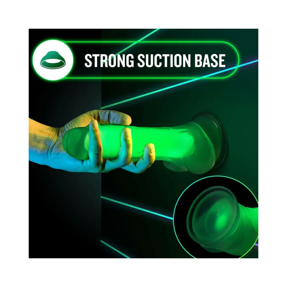 Neo Elite Glow in the Dark Viper 7 in. Dual-Density Dildo Neon Green thumbnail