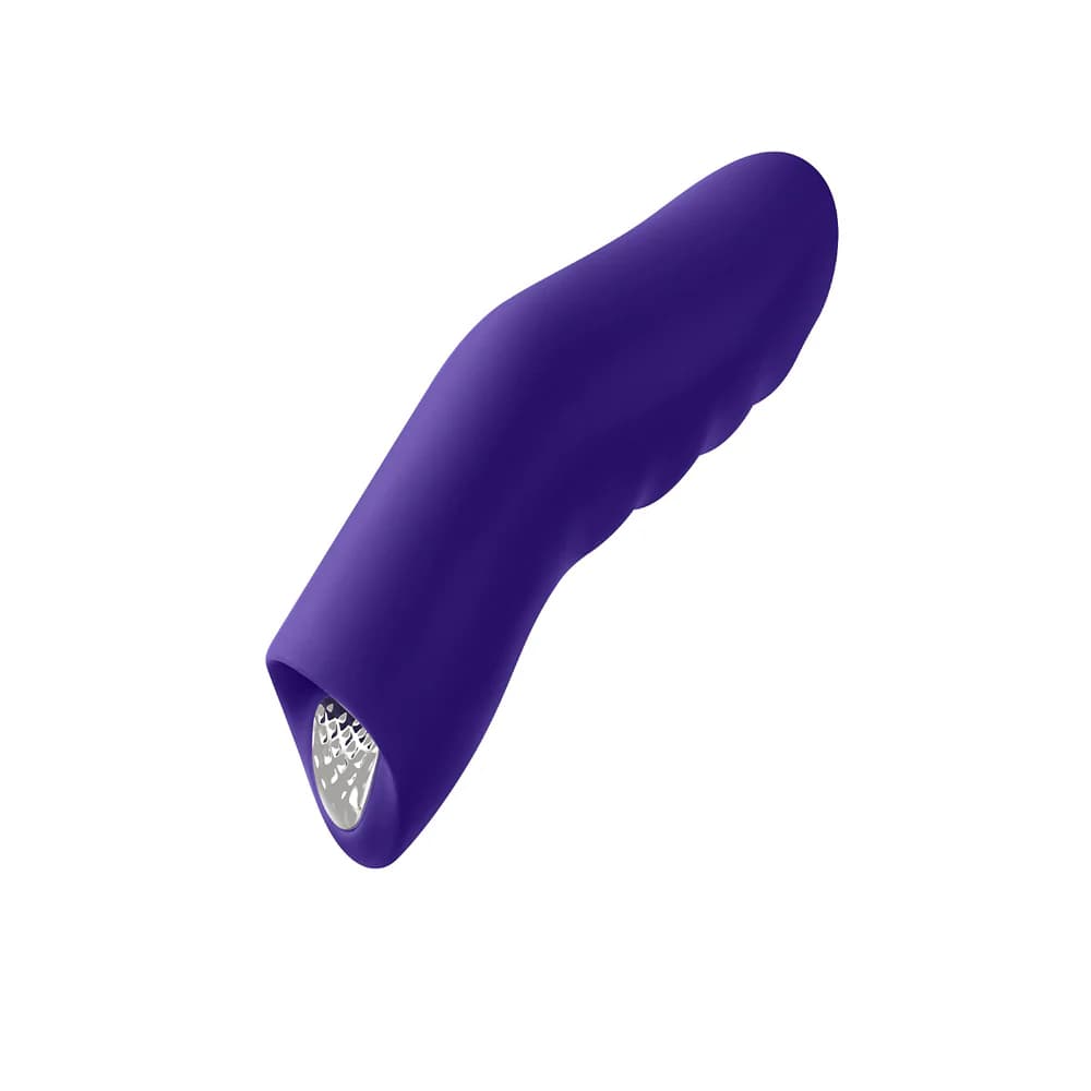 FemmeFunn Dioni Rechargeable Silicone Finger Vibrator Large Dark Purple thumbnail