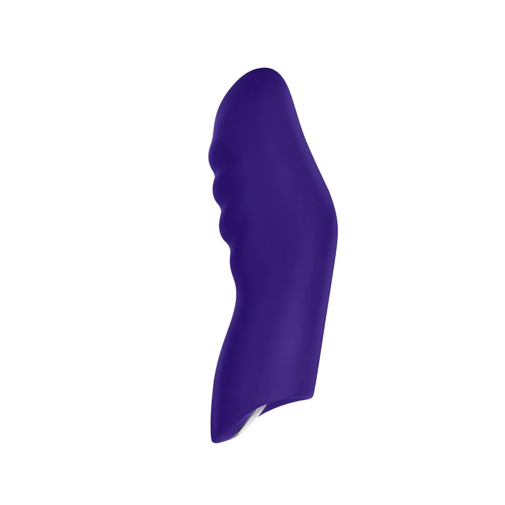 FemmeFunn Dioni Rechargeable Silicone Finger Vibrator Large Dark Purple thumbnail