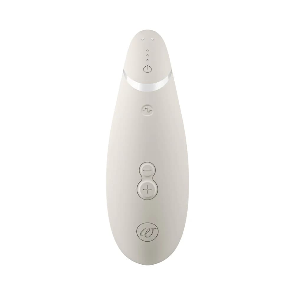 Womanizer Premium 2 Rechargeable Silicone Luxurious Pleasure Air Clitoral Stimulator Warm Gray thumbnail