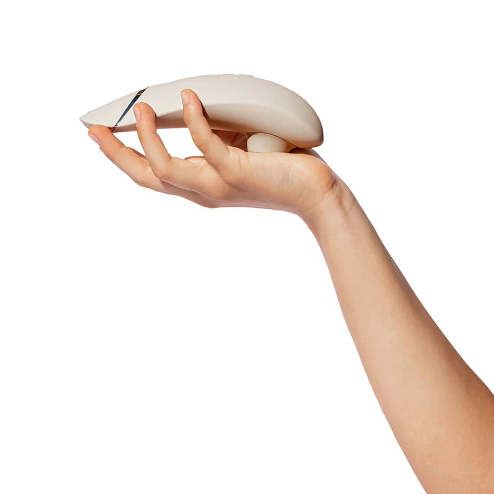 Womanizer Premium 2 Rechargeable Silicone Luxurious Pleasure Air Clitoral Stimulator Warm Gray thumbnail 6
