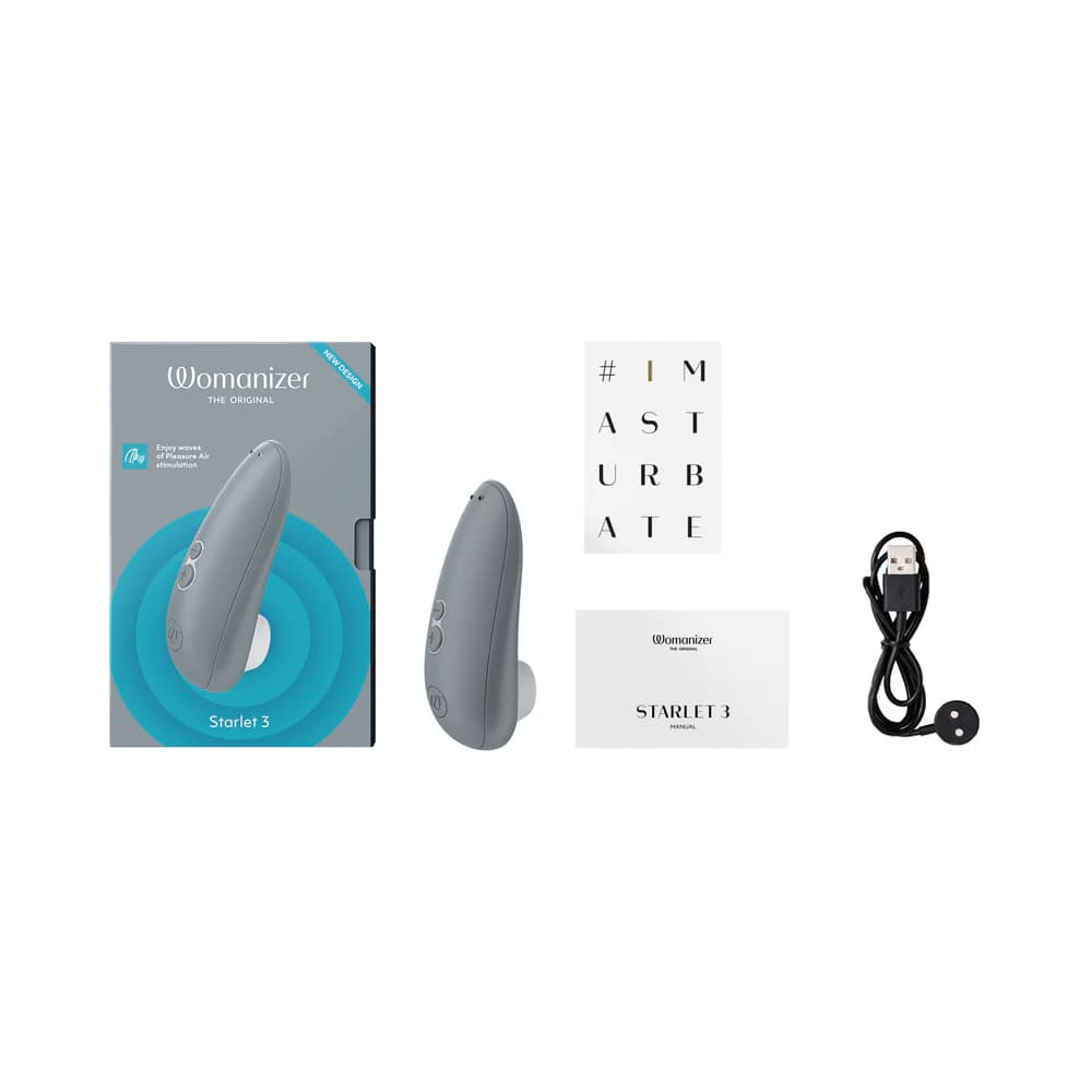 Womanizer Starlet 3 Rechargeable Silicone Compact Pleasure Air Clitoral Stimulator Gray thumbnail