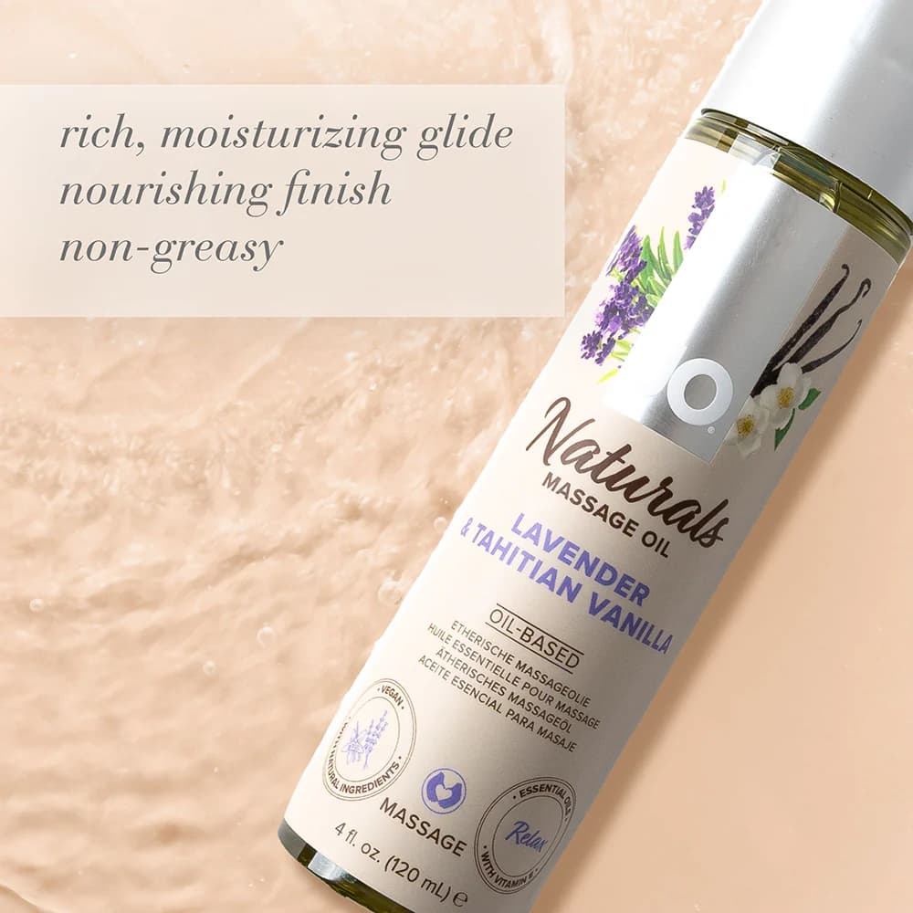 JO Naturals Massage Oil Lavender & Tahitian Vanilla 4 oz. thumbnail