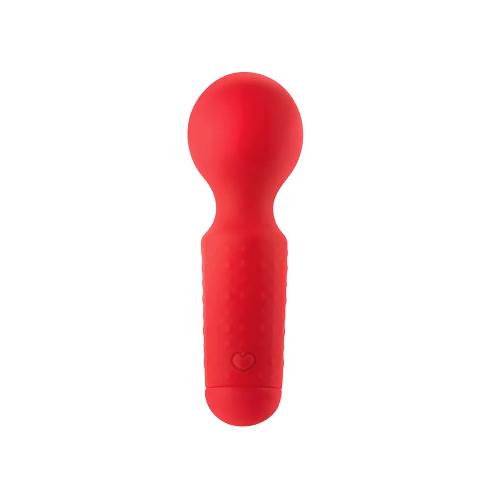 Luv Inc Mw65 Mini Wand Rechargeable Flexible Silicone Vibrator Red thumbnail