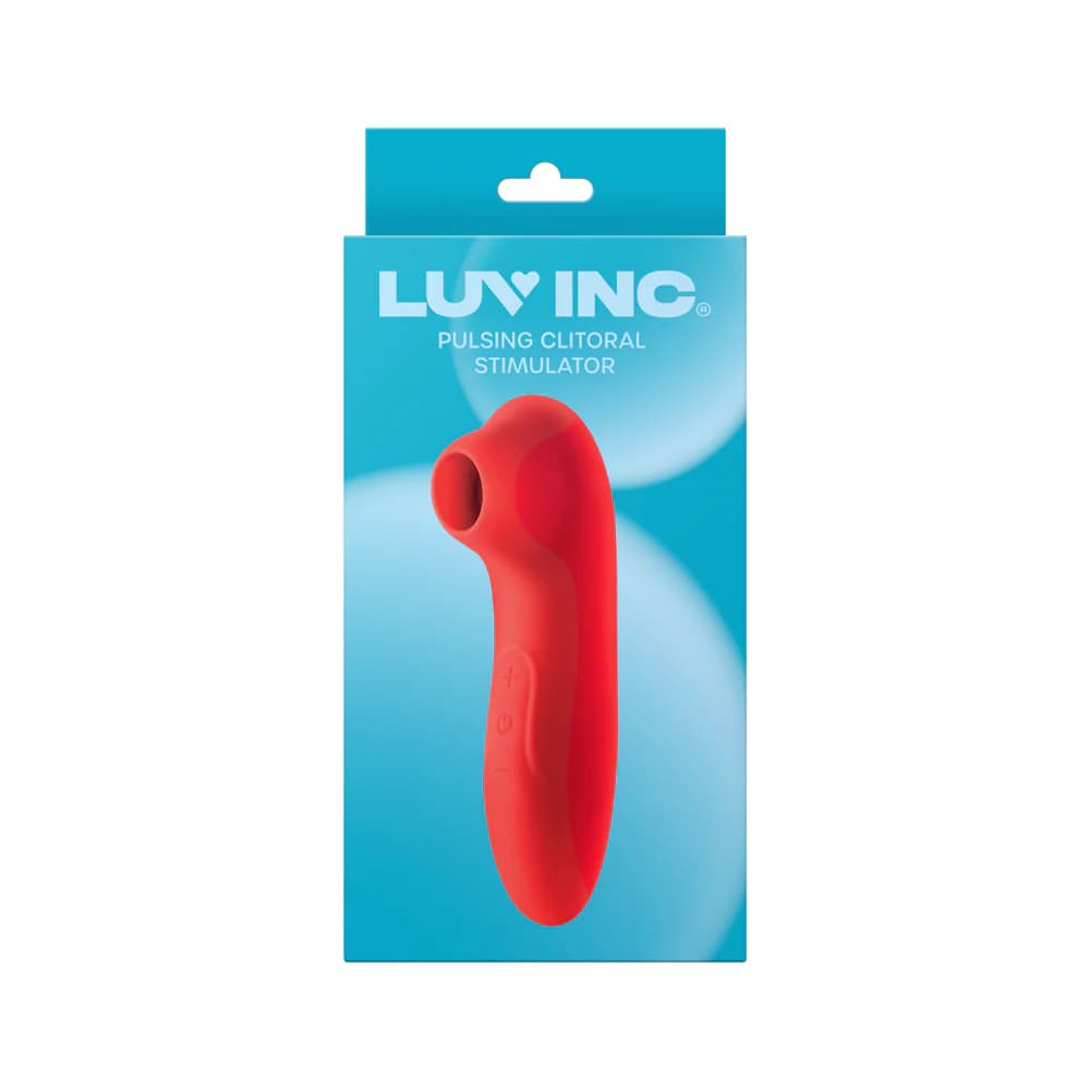 Luv Inc Cs19 Pulsing Clitoral Stimulator Rechargeable Silicone Red thumbnail