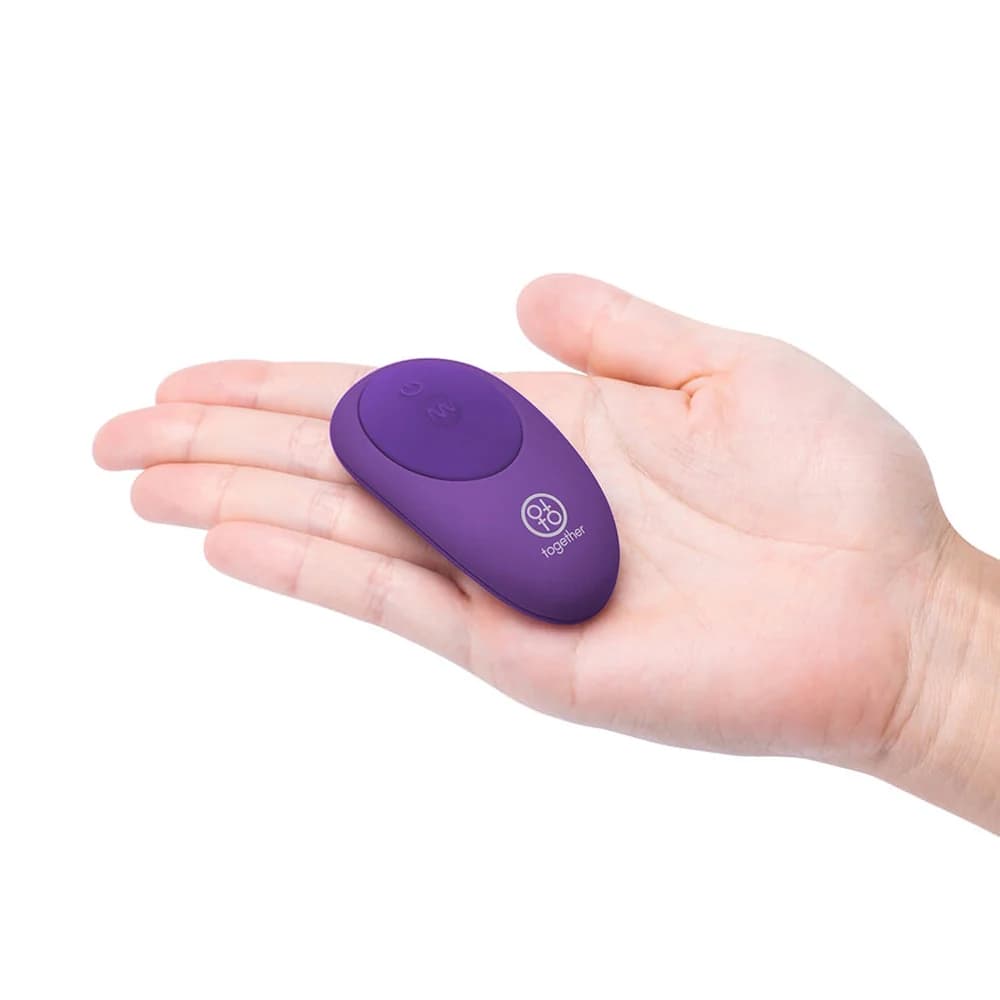 Together Couples Toy Remote-Controlled Dual Ended Rabbit Vibrator Purple thumbnail 9