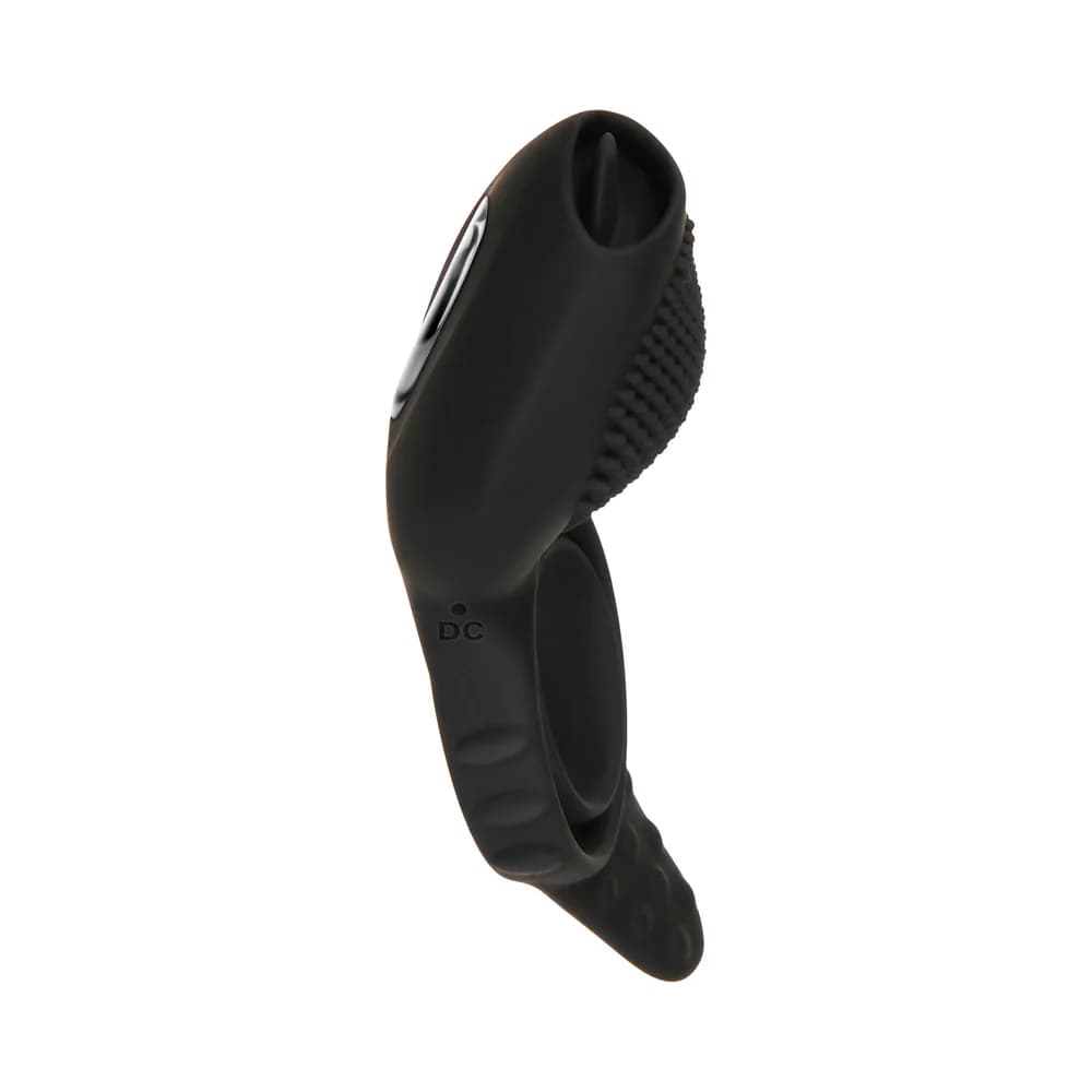 Zero Tolerance Mr. Flicker Remote-Controlled Flicking Tongue Vibrating Cockring Black thumbnail