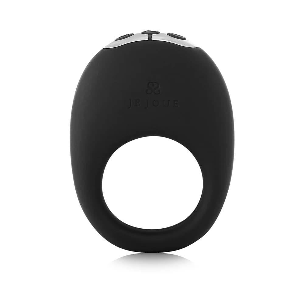 Je Joue Mio Rechargeable Vibrating Silicone Cock Ring Black thumbnail