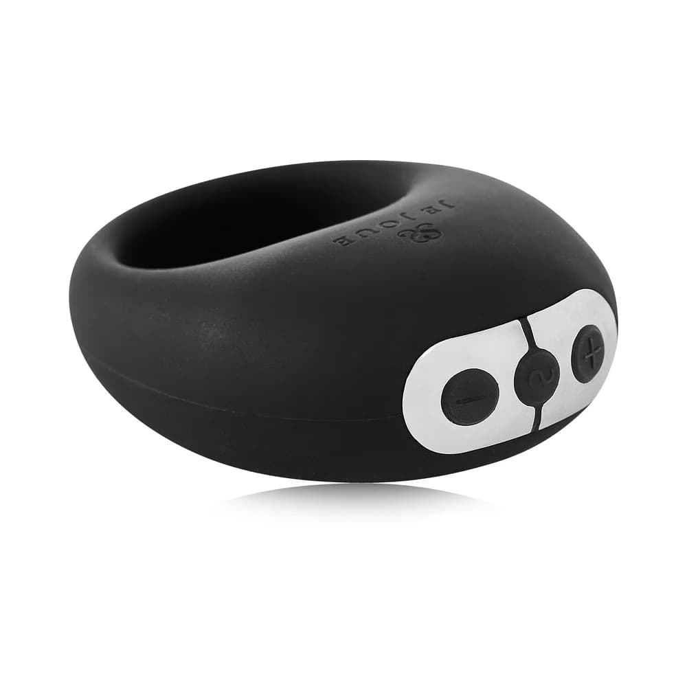 Je Joue Mio Rechargeable Vibrating Silicone Cock Ring Black thumbnail