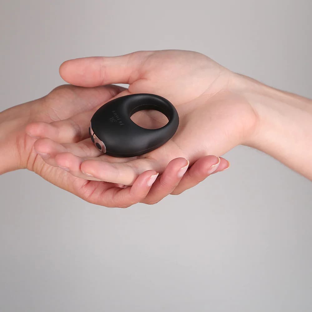 Je Joue Mio Rechargeable Vibrating Silicone Cock Ring Black thumbnail 7