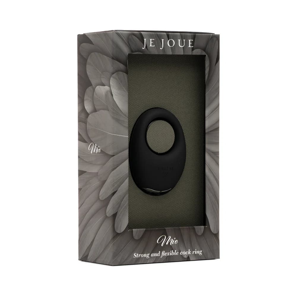 Je Joue Mio Rechargeable Vibrating Silicone Cock Ring Black thumbnail 8