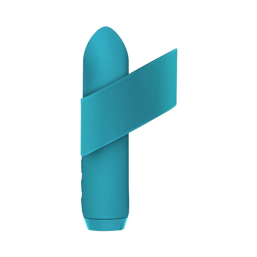 Je Joue Classic Bullet Vibrator Rechargeable Silicone with Finger Sleeve Teal thumbnail 5