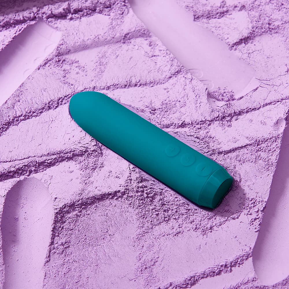 Je Joue Classic Bullet Vibrator Rechargeable Silicone with Finger Sleeve Teal thumbnail 9