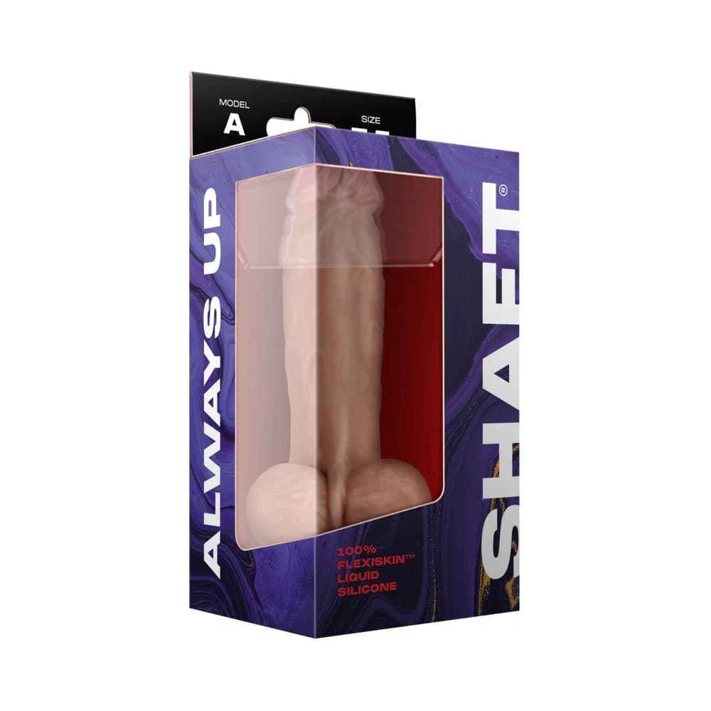 Shaft Model A: 7.5 in. Dual Density Silicone Dildo with Balls Pine thumbnail
