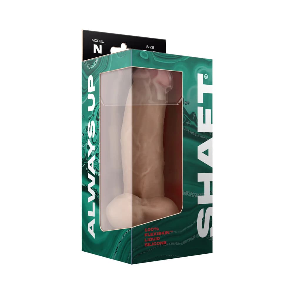 Shaft Model N: 8.5 in. Dual Density Silicone Dildo with Balls Pine thumbnail