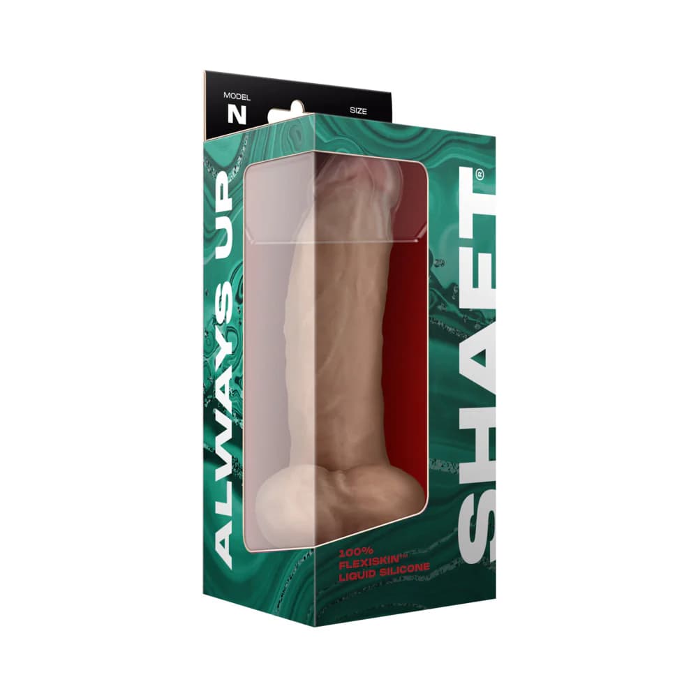 Shaft Model N: 9.5 in. Dual Density Silicone Dildo with Balls Pine thumbnail